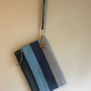 ‎Rosetti blue and black clutch